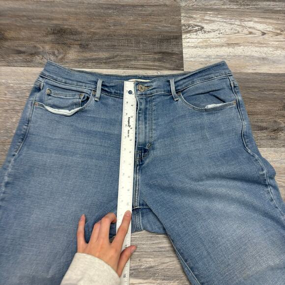 Levis 505 Faded Blue Womens 16S 33x29 Straight Stretch Denim Jeans Red Tab EUC - Picture 11 of 14